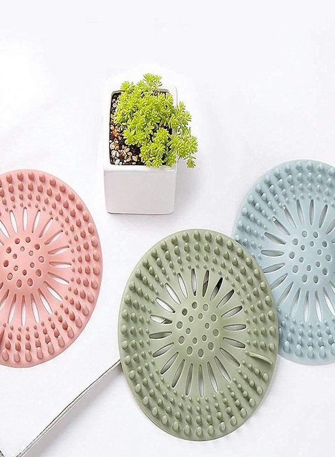 KIPSOME Drain Hair Catcher, Durable Silicone Hair Stopper for Shower Drain Cover Bathroom Tub, Drain Strainer to Catch Hair and Clean Suit for Bathtub (Set of 3) - Image 2